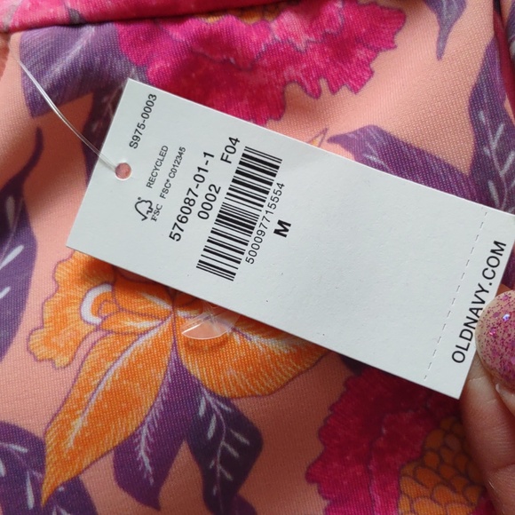 NWT Old Navy Size Medium Floral Tankini Swim Top - Picture 7 of 15